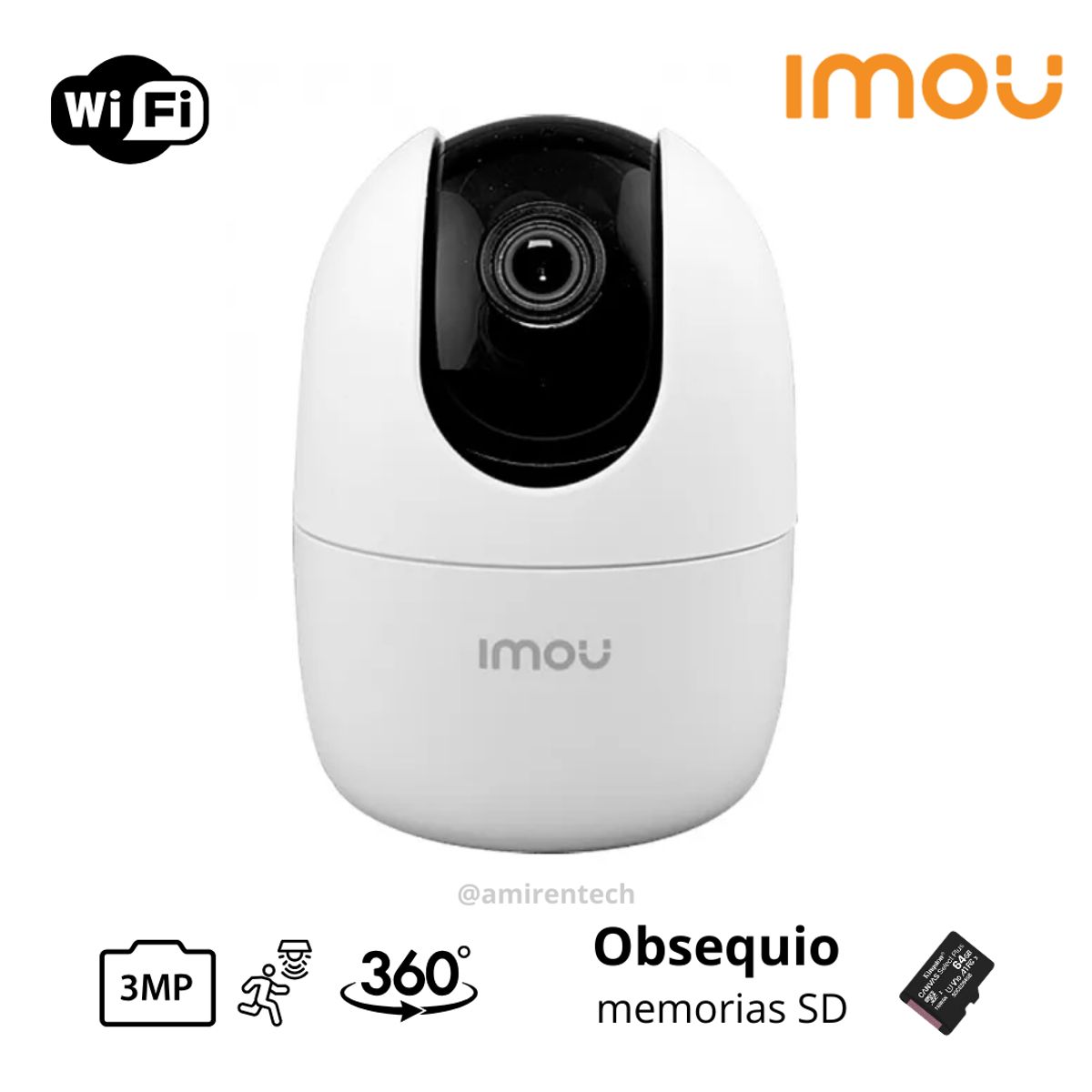 IMOU - Pack de 3 camaras interiores IMOU Ranger2 - 2K