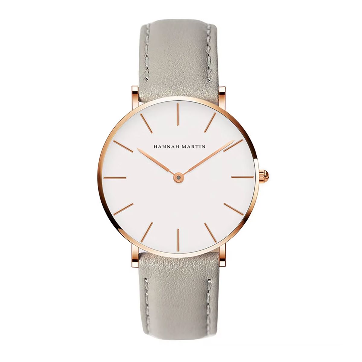 HANNAH MARTIN - RELOJ MUJER GRIS CUERO HANNAH MARTIN
