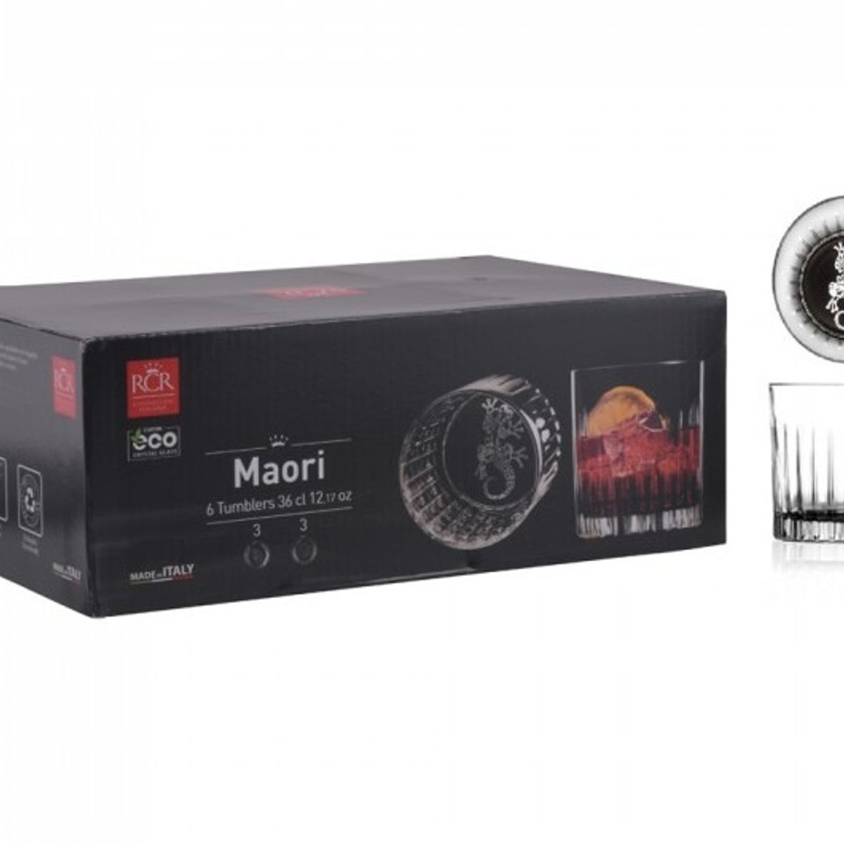 GENERICO - SET DE VASOS X 06 MAORI DOF COLOR 36 CL.