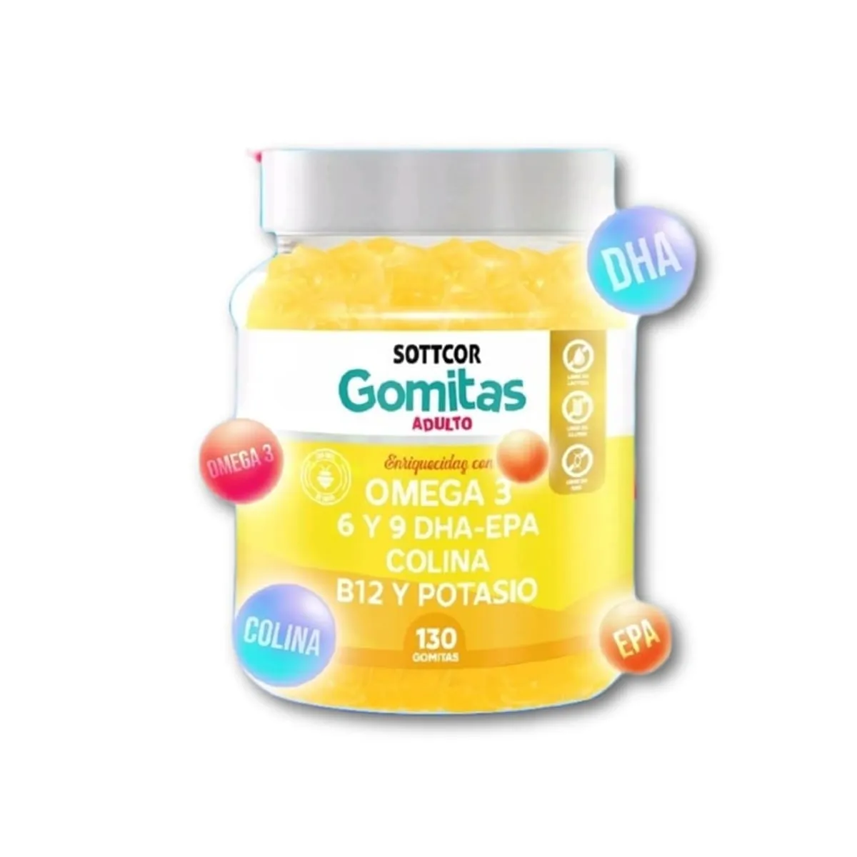 GENERICO - Omega 3 Para Adultos 130 Gomitas - Sottcor
