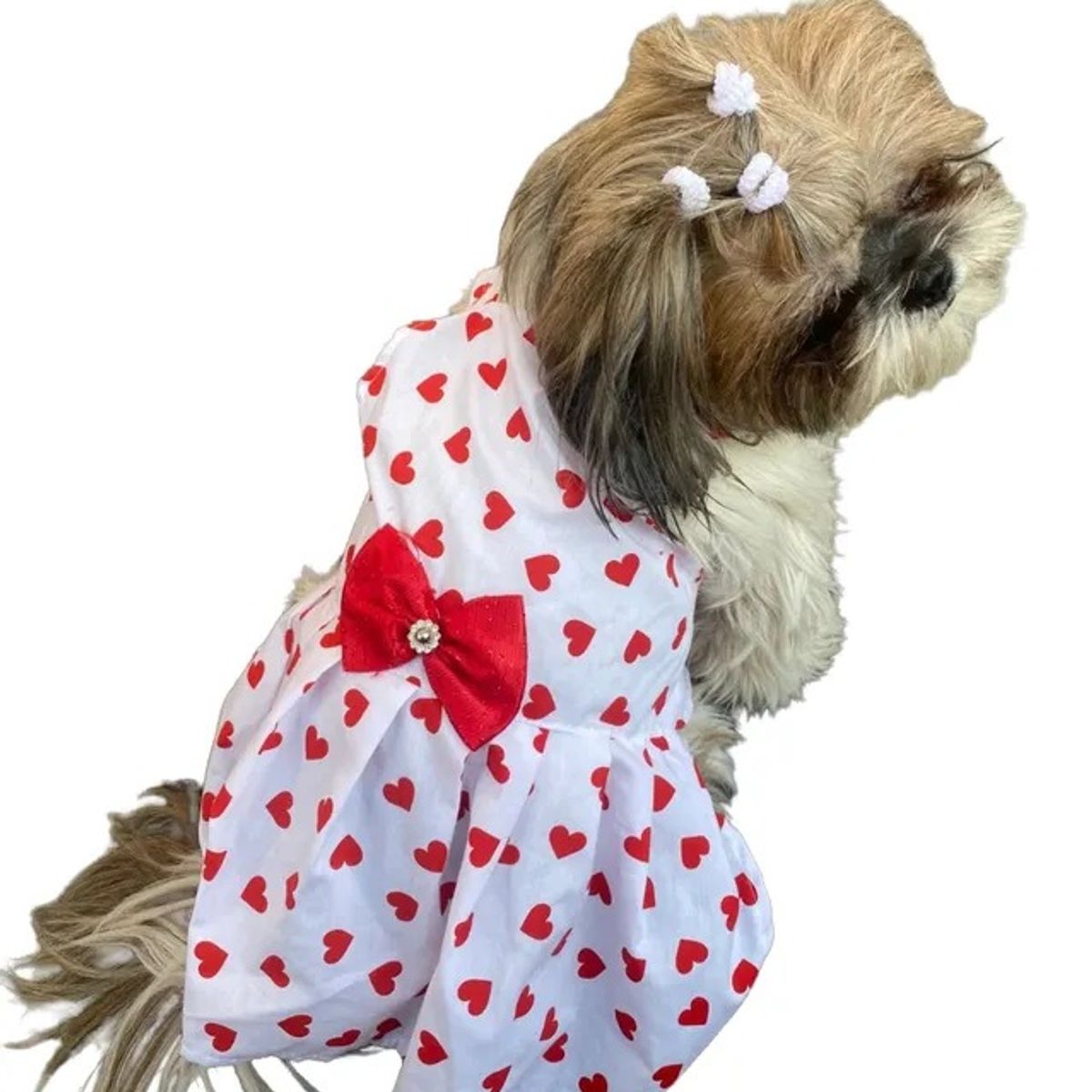 MARC - Ropa De Mascota Vestido Corazones Talla 3