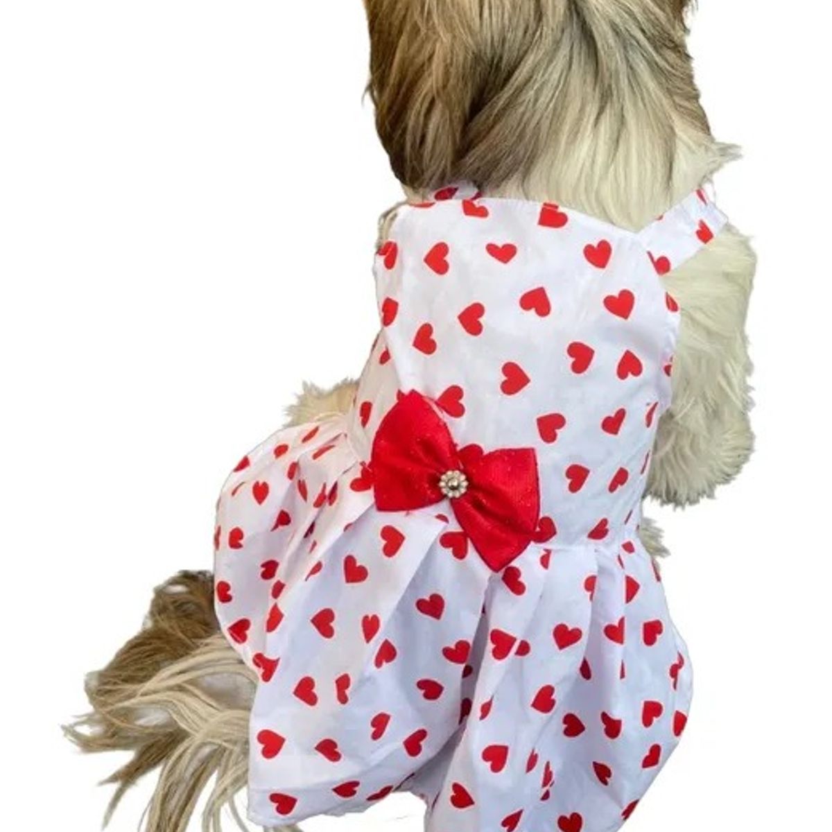 MARC - Ropa De Mascota Vestido Corazones Talla 3