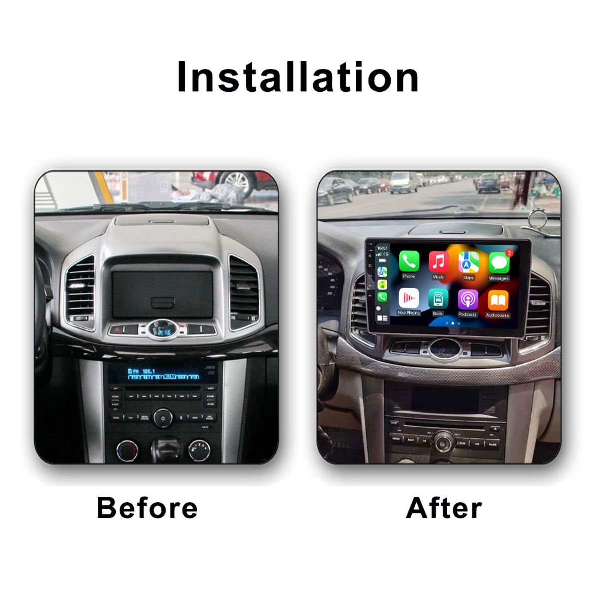 GENERICO - Autoradio Android 4+64GB Chevrolet captiva 2010-2016 8Nucleos +Entrada Sim