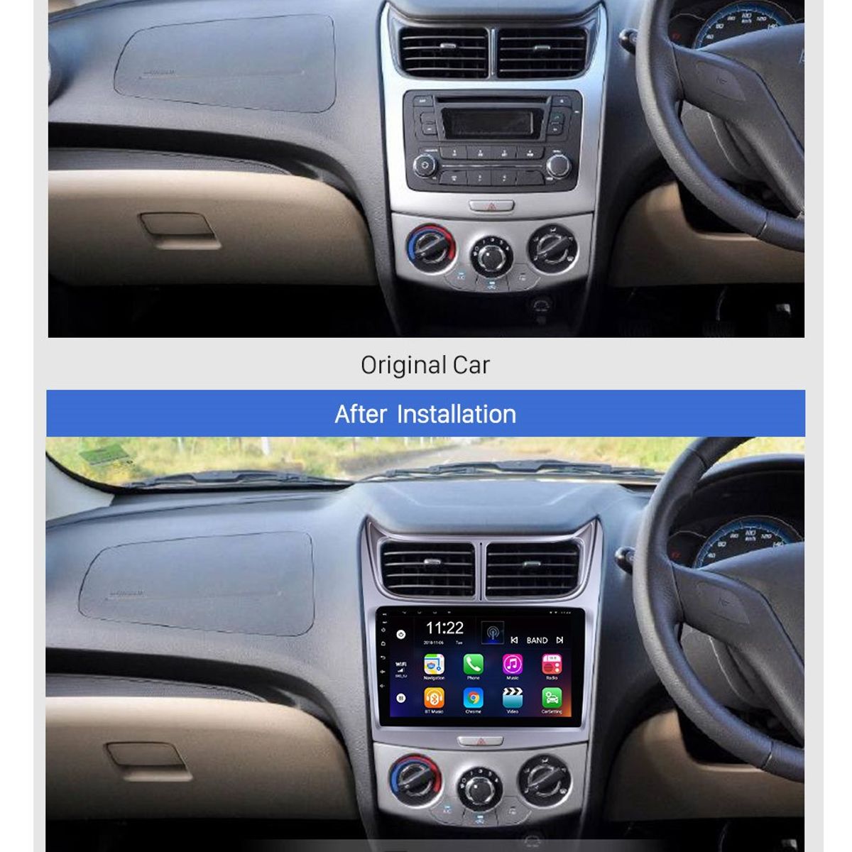 GENERICO - Autoradio Android 4+64GB Chevrolet Sail 2009-2013 8Nucleos +Entrada Sim