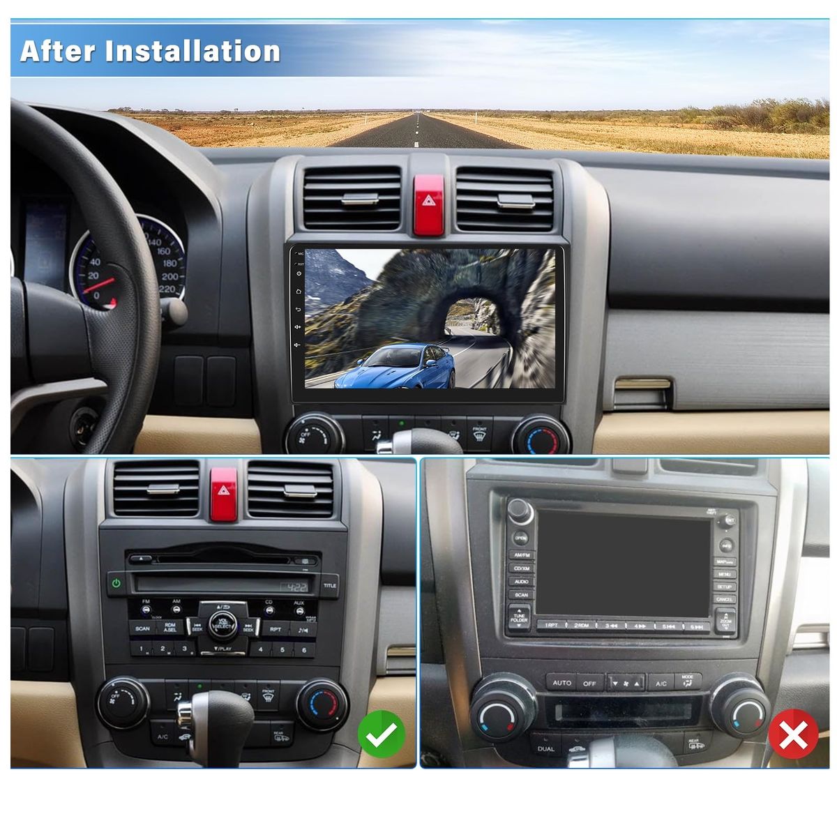 GENERICO - Autoradio Android 4+64GB honda crv 2008-2011 8Nucleos +Entrada Sim