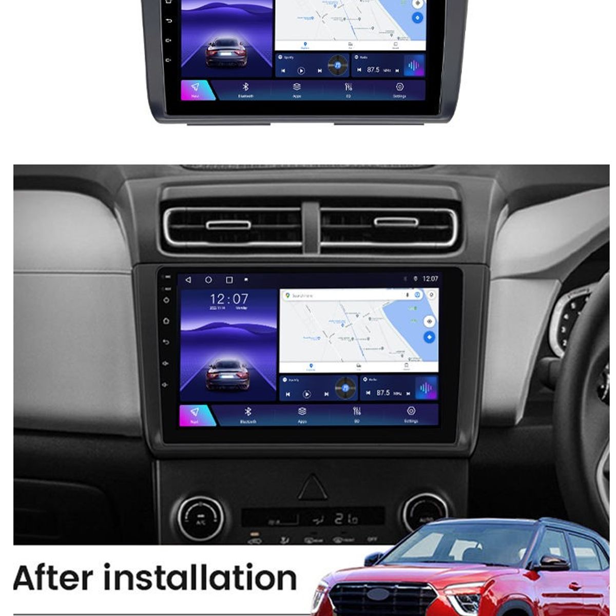 GENERICO - Autoradio Android 4+64GB Hyundai Creta 2021-2022 8Nucleos +Entrada Sim