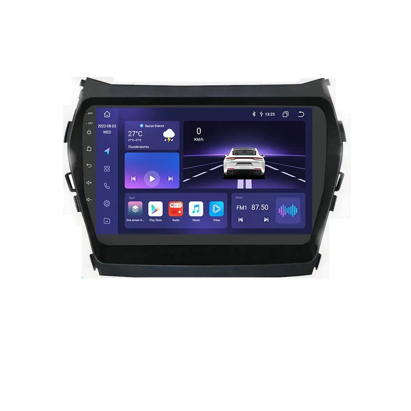 GENERICO - Autoradio Android 4+64GB Hyundai Santa Fe 2013-2018 8Nucleos +Entrada Sim