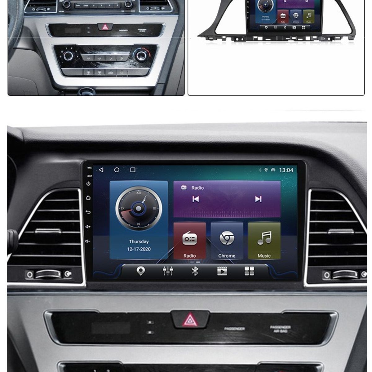 GENERICO - Autoradio Android 4+64GB Hyundai Sonata 2014-2018 8Nucleos +Entrada Sim