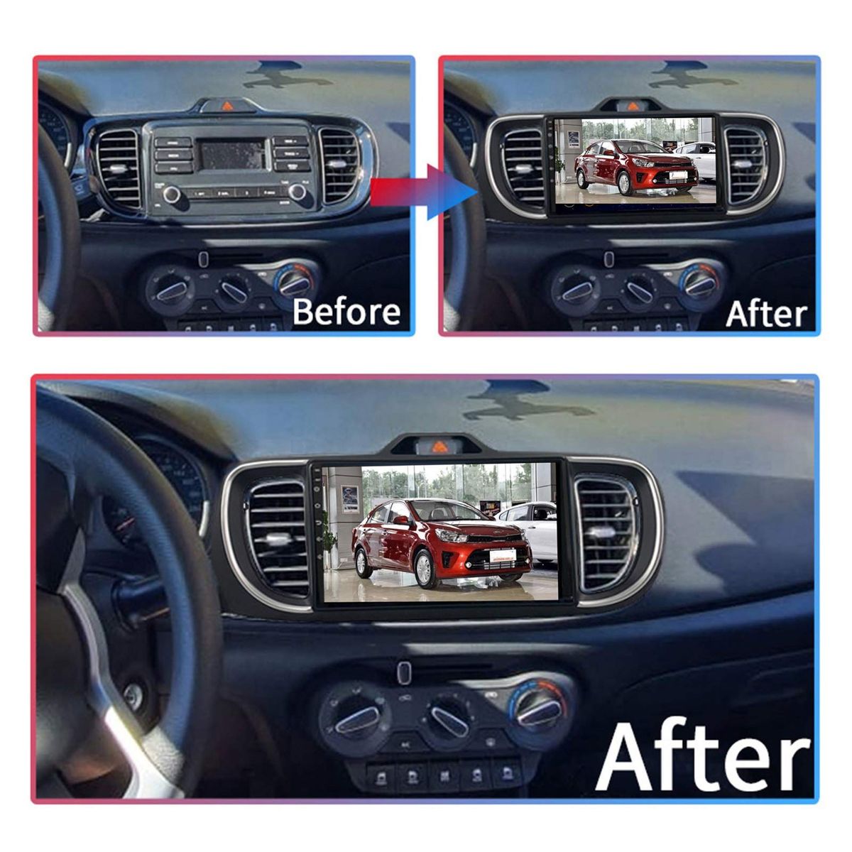 GENERICO - Autoradio Android 4+64GB Kia Soluto 2019-2020 8Nucleos +Entrada Sim