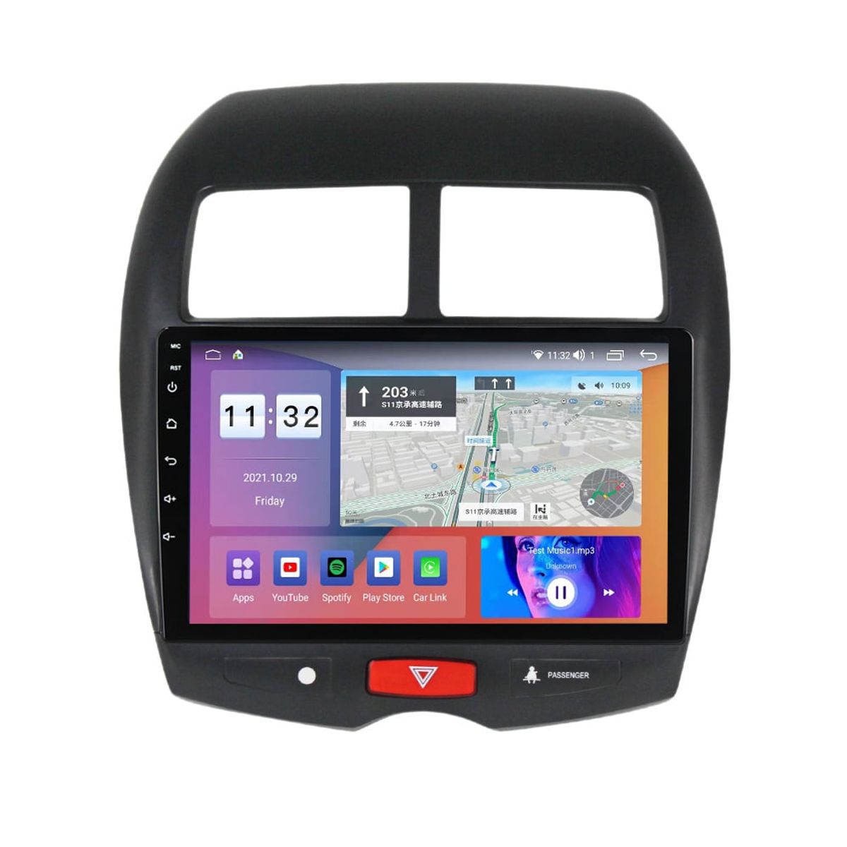 GENERICO - Autoradio Android 4+64GB Mitsubishi ASX 2010-2019 8Nucleos +Entrada Sim