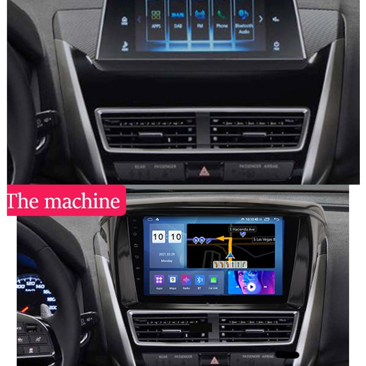 GENERICO - Autoradio Android 4+64GB Mitsubishi Eclipse 2018-2019  8Nucleos +Entrada Sim