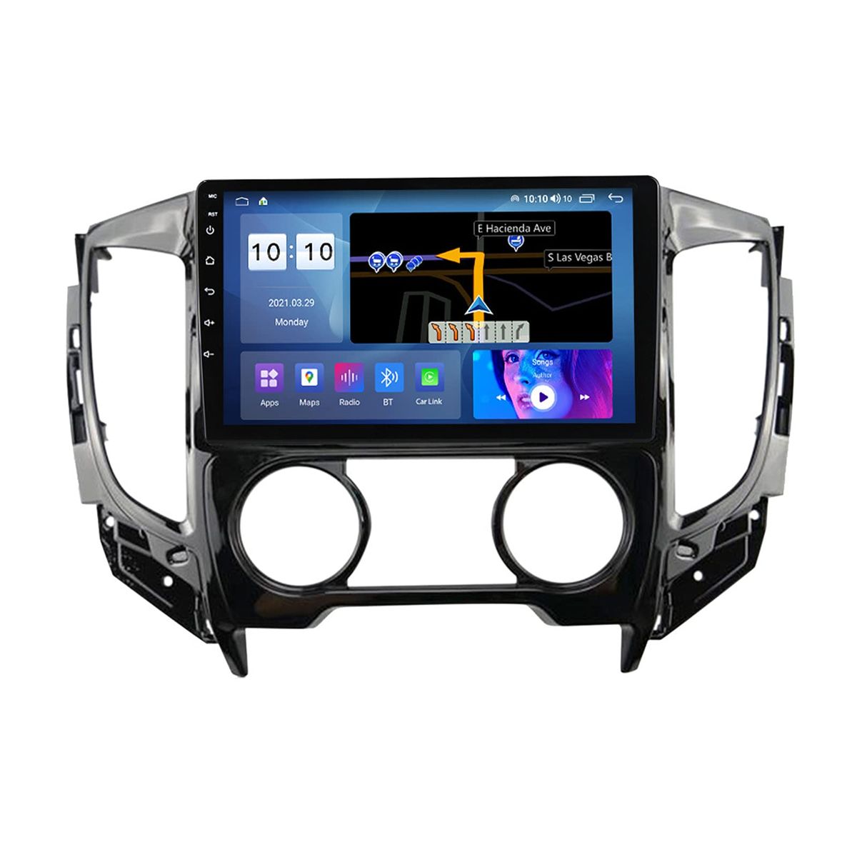 GENERICO - Autoradio Android 4+64GB Mitsubishi L200 2015-2020 8Nucleos +Entrada Sim