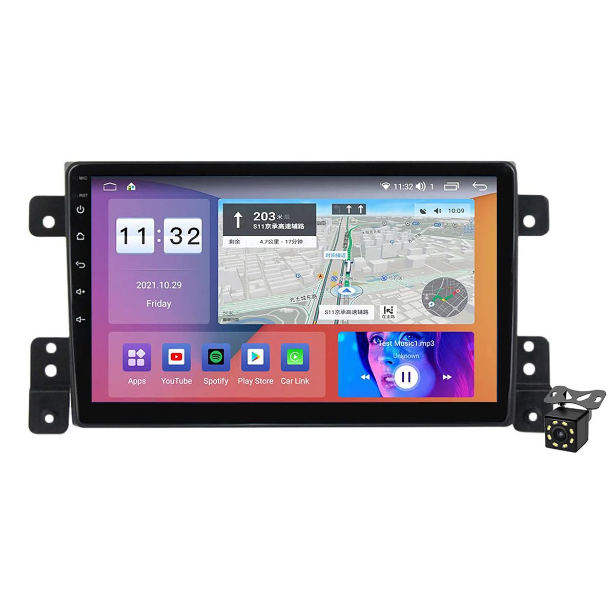 GENERICO - Autoradio Android 4+64GB Suzuki Grand Vitara Nomade 2005-2018 8Nucleos +Entrada Sim