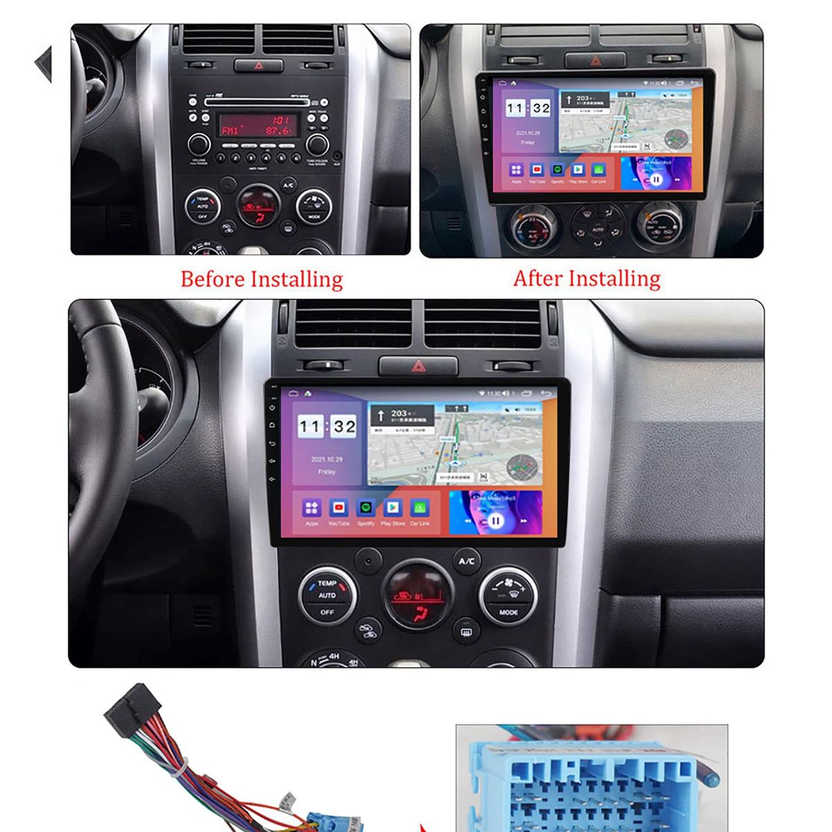 GENERICO - Autoradio Android 4+64GB Suzuki Grand Vitara Nomade 2005-2018 8Nucleos +Entrada Sim