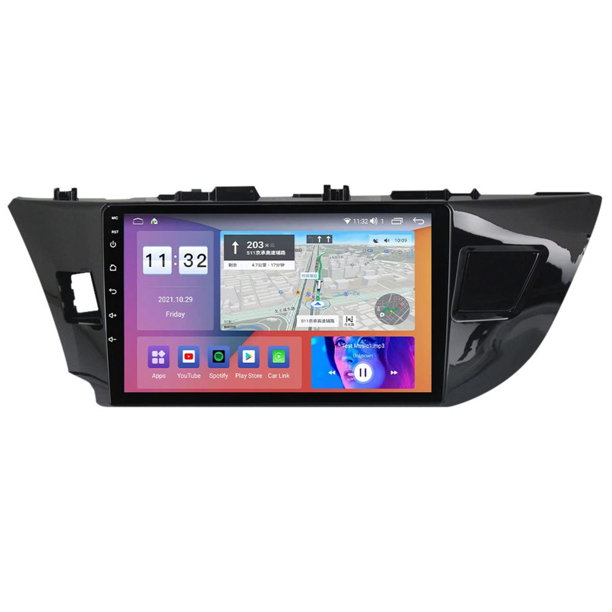 GENERICO - Autoradio Android 4+64GB Toyota Corolla 2013-2016 8Nucleos +Entrada Sim