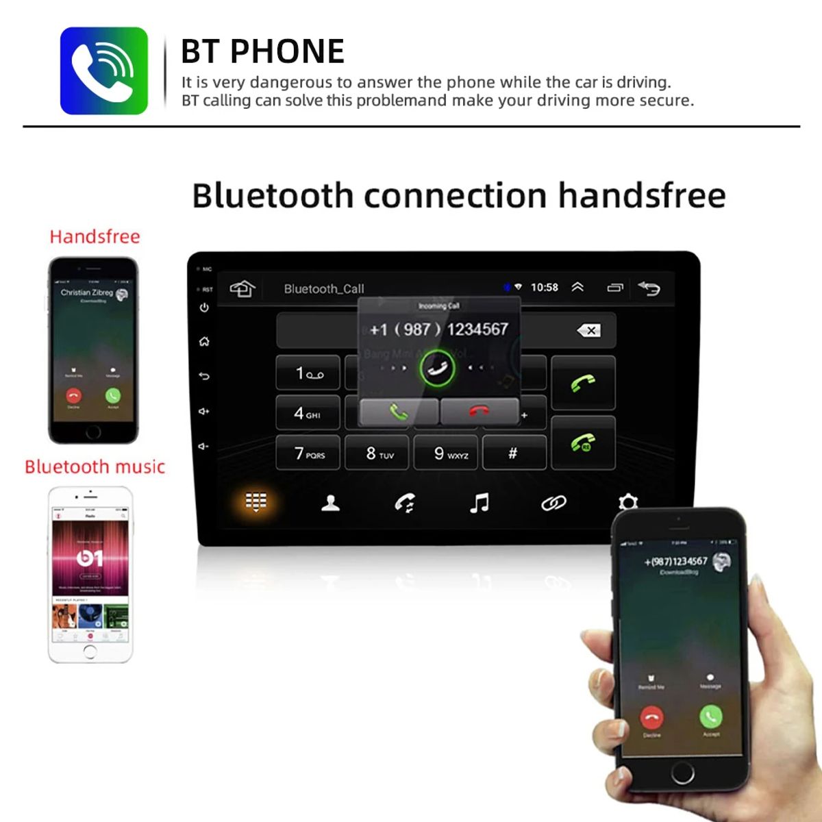 GENERICO - Autoradio Android 4+64GB Toyota Hilux Revo 2016-2021 8Nucleos +Entrada Sim