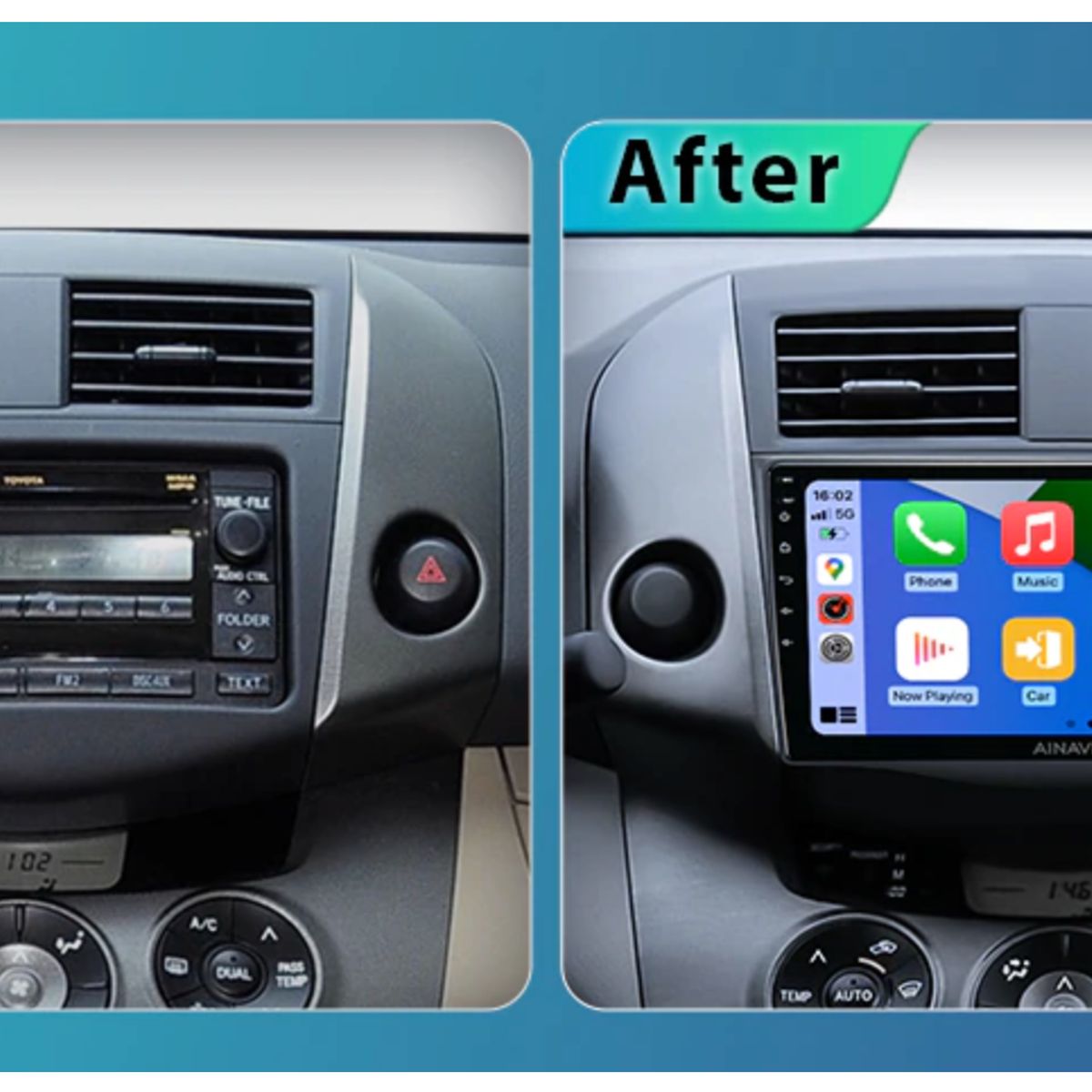 GENERICO - Autoradio Android 4+64GB Toyota Rav4 2008-2012 8Nucleos +Entrada Sim