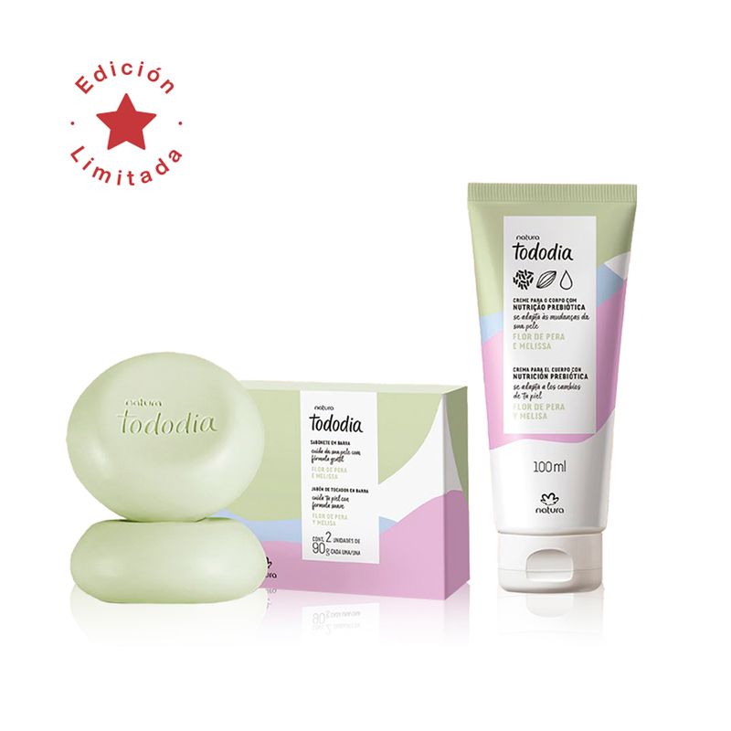 NATURA - Tododia Flor de Pera Hidratante con 2 Jabones