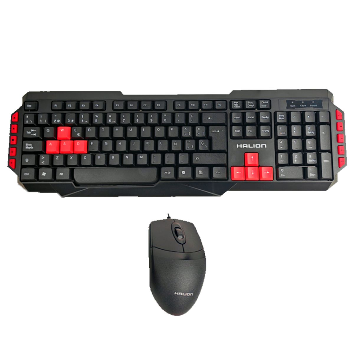 HALION - Kit Teclado Multimedia y Mouse Usb HALION HA-K433C