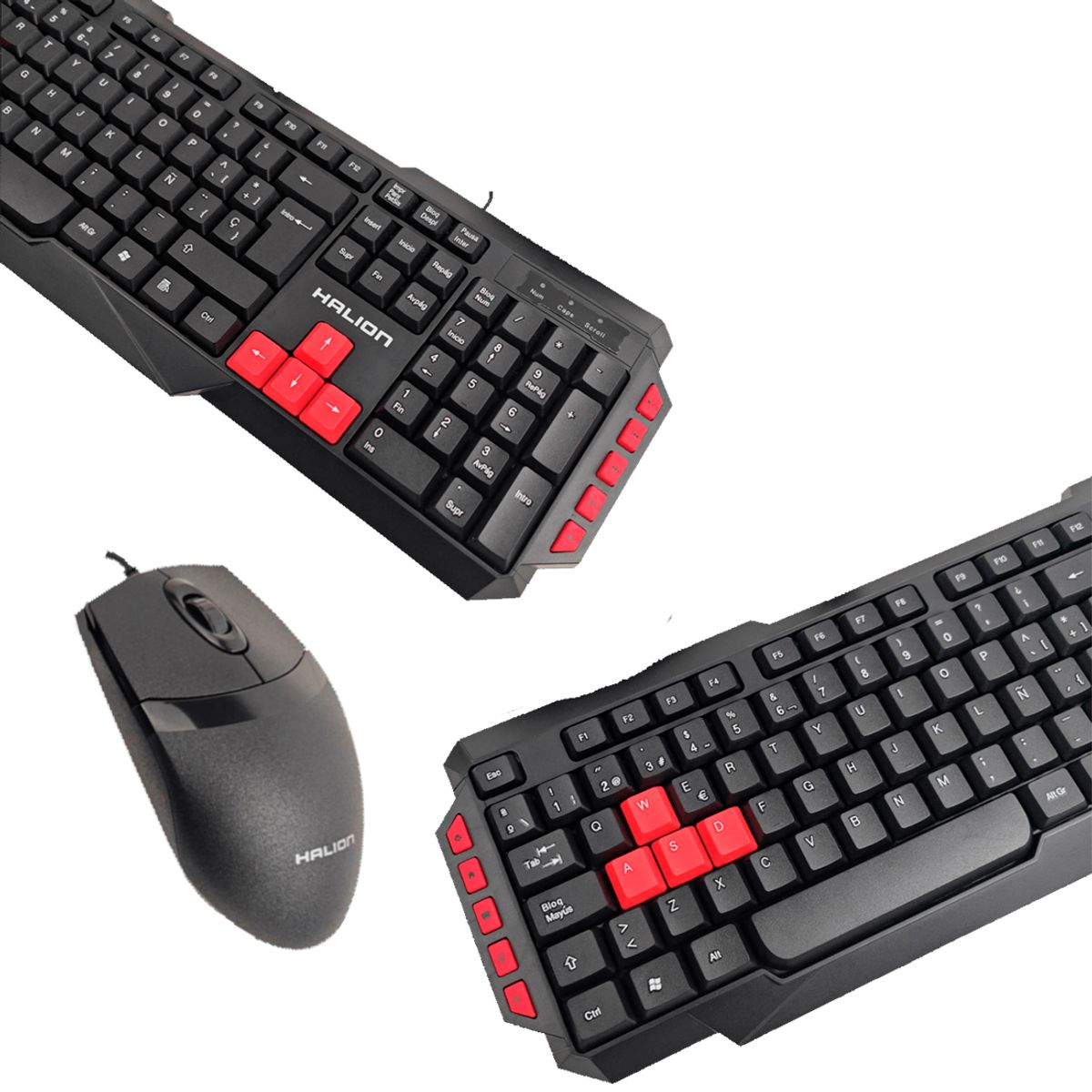 HALION - Kit Teclado Multimedia y Mouse Usb HALION HA-K433C