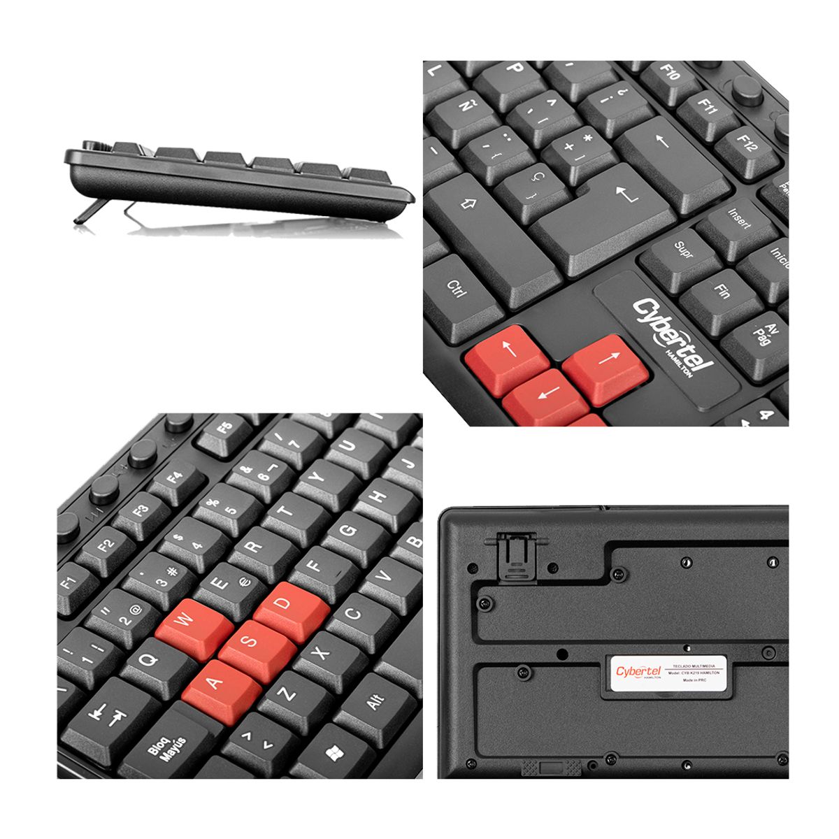 CYBERTEL - Teclado Multimedia HAMILTON CYB K219 USB Cybertel