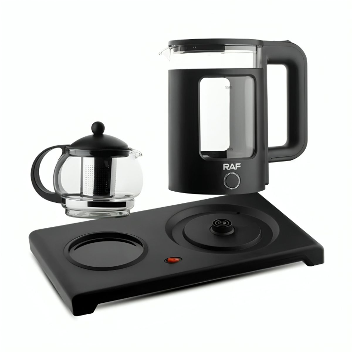 GENERICO - Set Hervidor Eléctrico y Cafetera Vidrio 1500W R7855 RAF