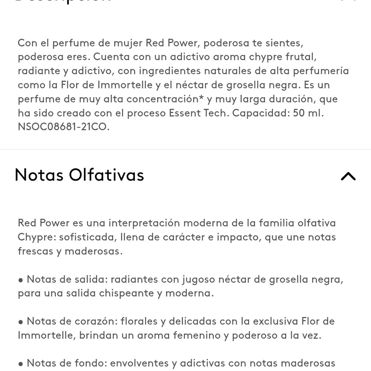 ESIKA - PERFUME RED POWER mujer ésika spray 50 ml chypre frutal