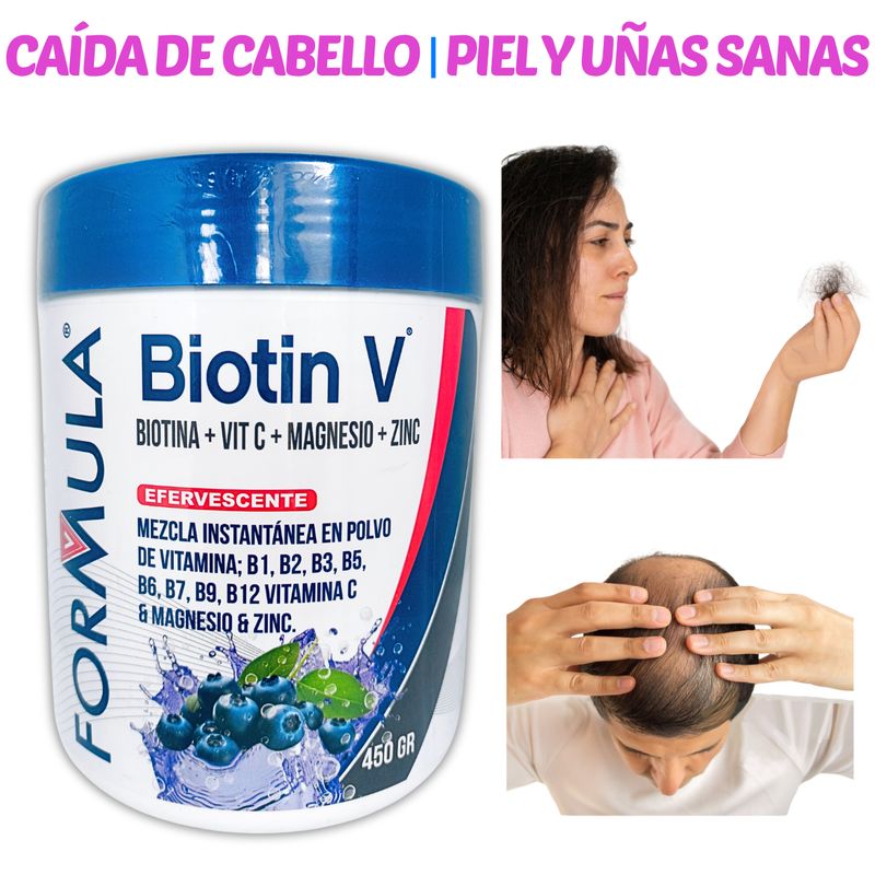 GENERICO - BIOTINA CAÍDA DE CABELLO PIEL Y UÑAS SANAS BIOTIN 450 GRAMOS FORMULA V