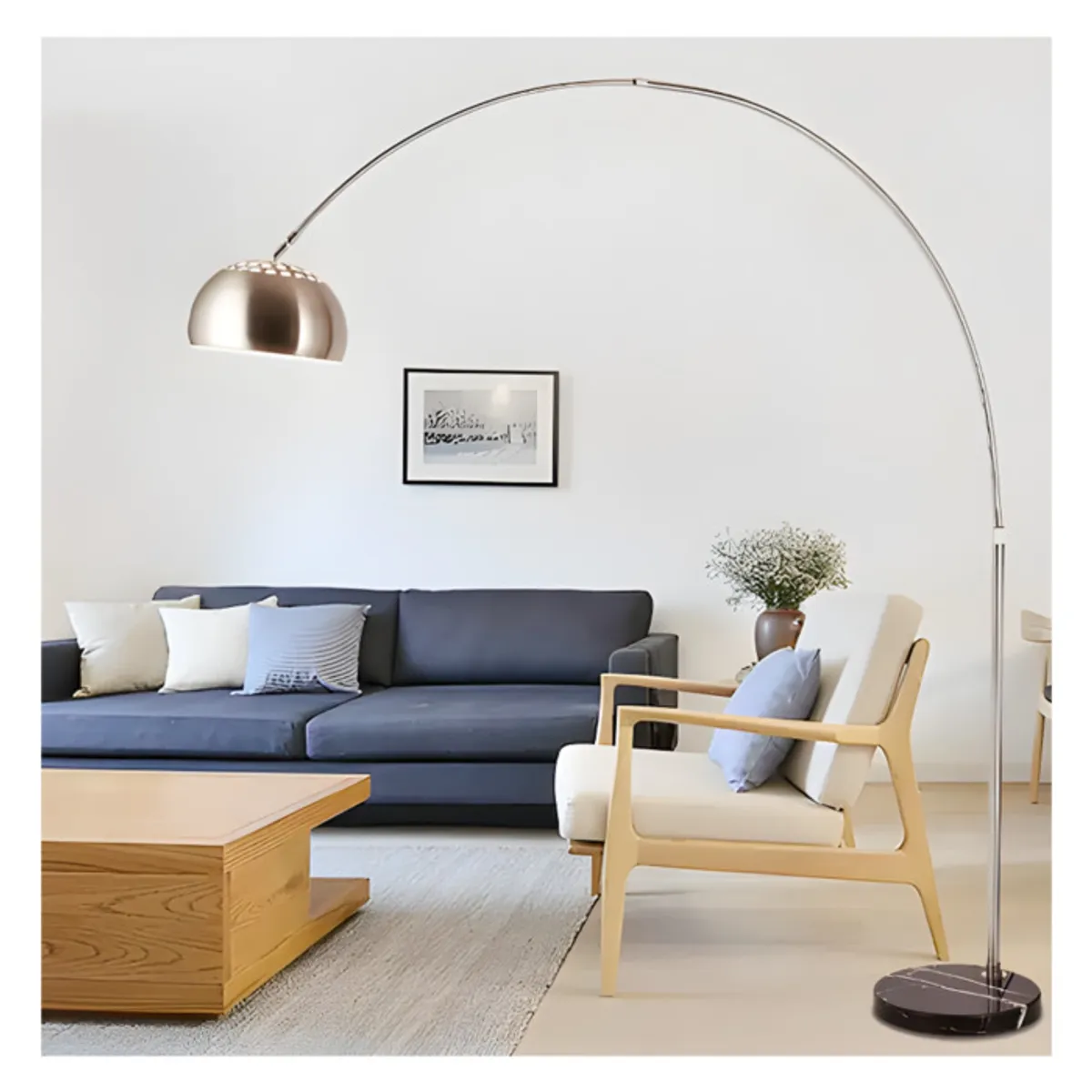 GENERICO - Lámpara de Pie Miami Silver