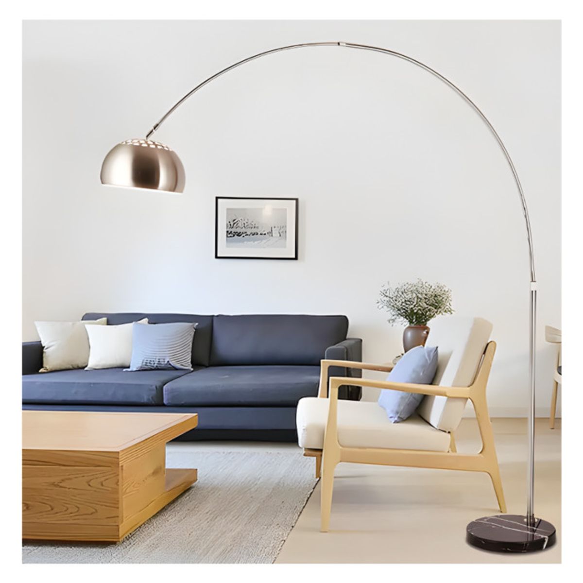 GENERICO - Lámpara de Pie Miami Silver