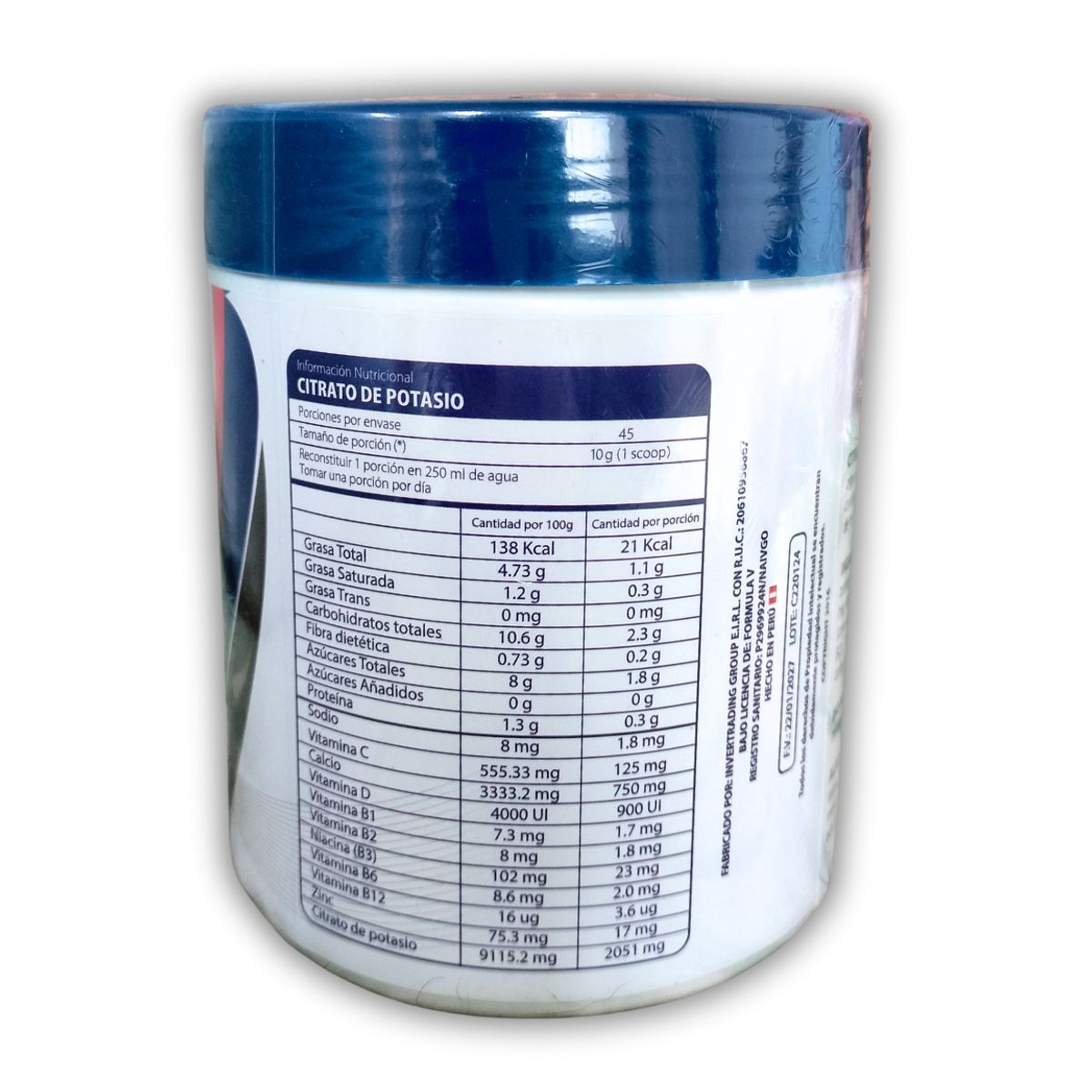 GENERICO - 450GR CITRATO DE POTASIO EN POLVO SANDÍA - ADIÓS CALAMBRES y PRESIÓN