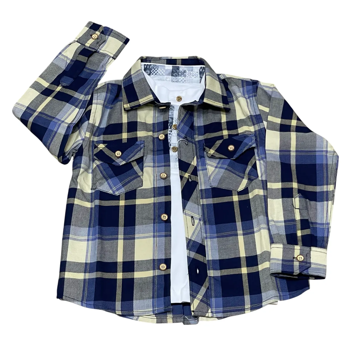 GENERICO - Camisa + Polo Bastián para Niño 100% Algodón