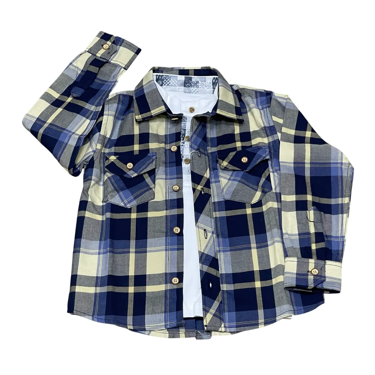 GENERICO - Camisa + Polo Bastián para Niño 100% Algodón