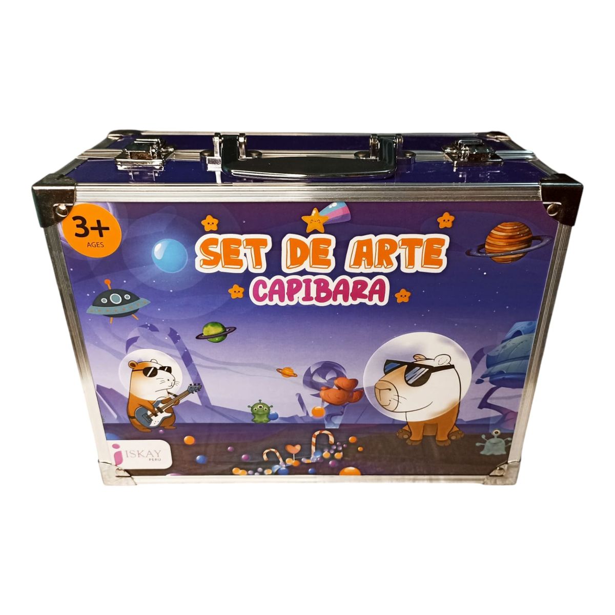 GENERICO - SET DE ARTE MALETA CAPIBARA - 6 NIVELES - 133 PIEZAS