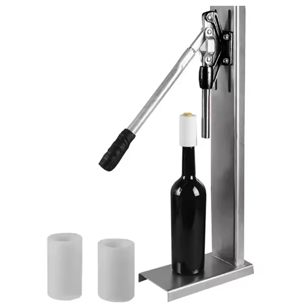 GENERICO - ENCORCHADORA DE BOTELLA PROFESIONAL MANUAL BASE INOXIDABLE 2POM