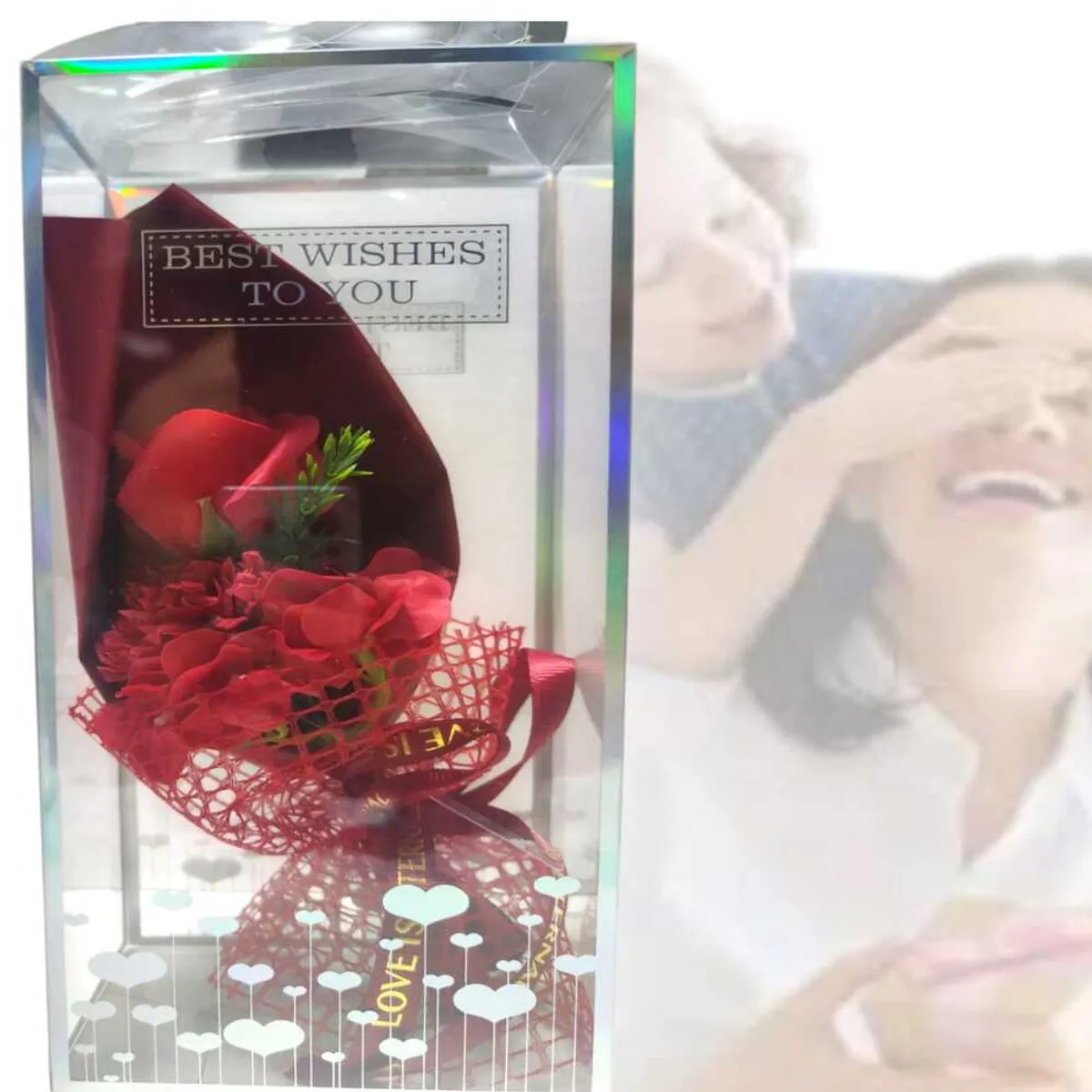 GENERICO - 5 Ramos de Rosas con petalos de Jabon