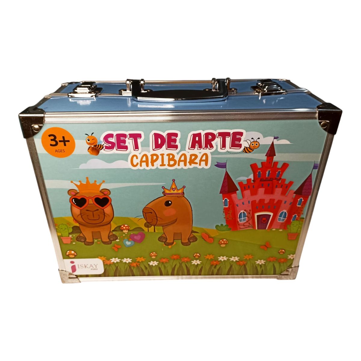 GENERICO - SET DE ARTE MALETA CAPIBARA - 6 NIVELES - 133 PIEZAS