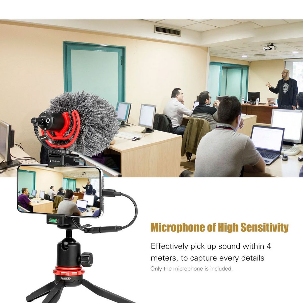 BOYA - BOYA BY-MM1+ Micrófono de Cañon Boom para cámaras laptops y SmartPhone