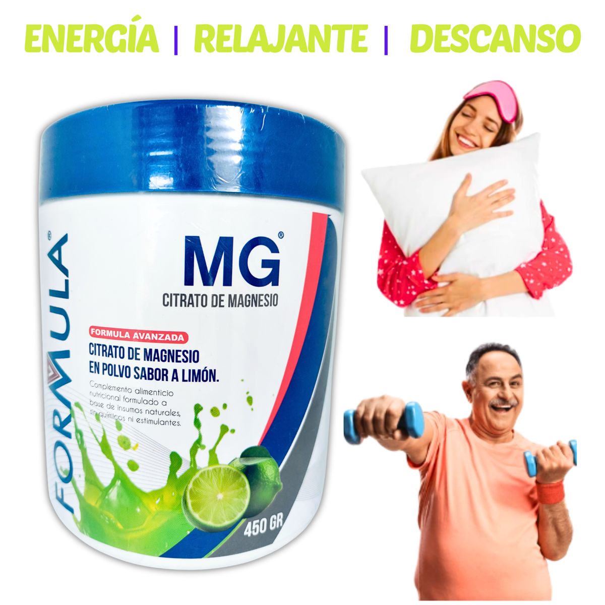 GENERICO - CITRATO DE MAGNESIO 450 GRAMOS SABOR LIMÓN FORMULA V