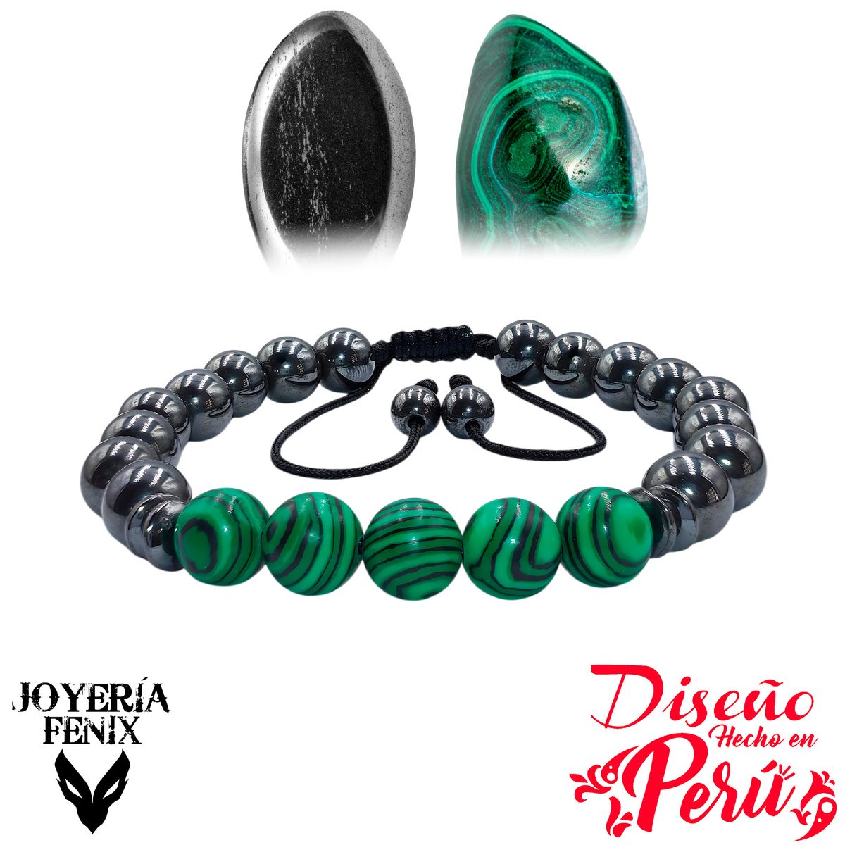 JOYERIA FENIX - Pulsera Doble Protección Hematite - Joyería Fenix