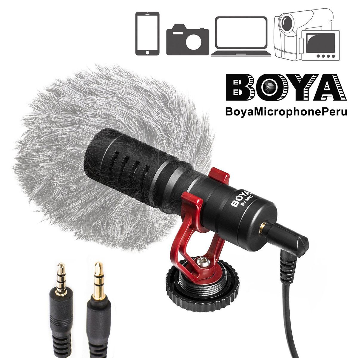 BOYA - BOYA - BY-MM1 - Micrófono de Cañon Boom para camaras y smartphone