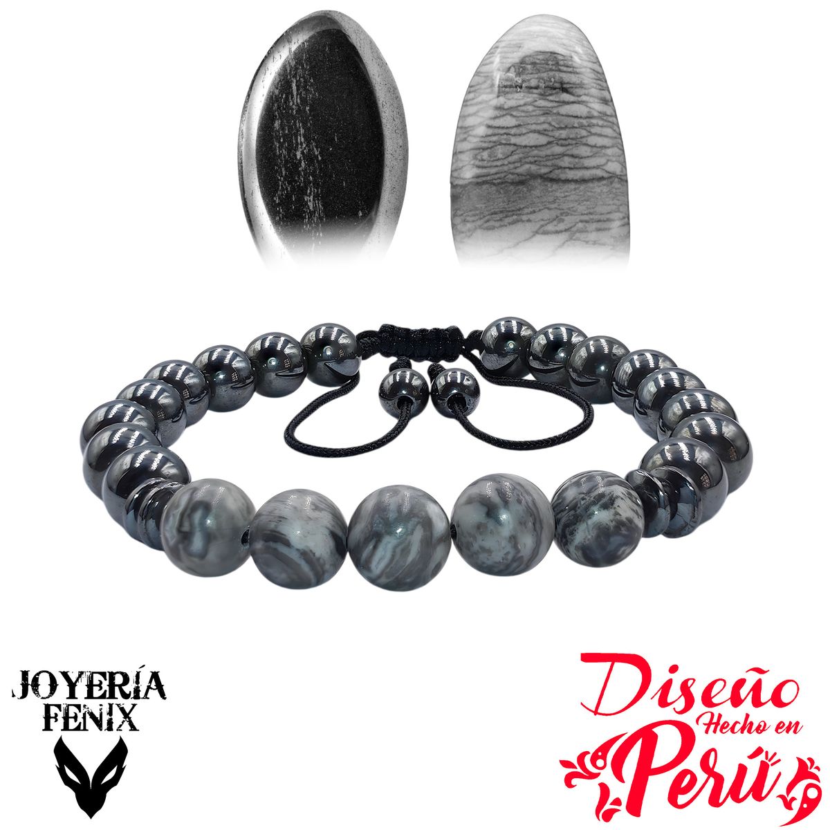 JOYERIA FENIX - Pulsera Doble Protección Hematite - Joyería Fenix