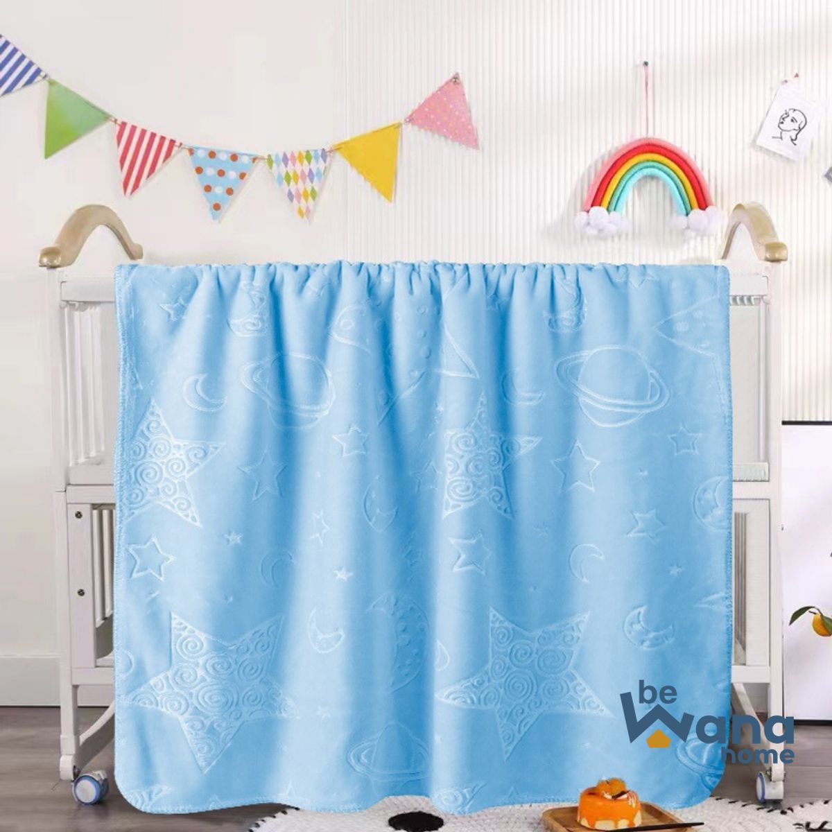 CASATEX - Manta para Bebe Suave Polar Alto Relieve Blue