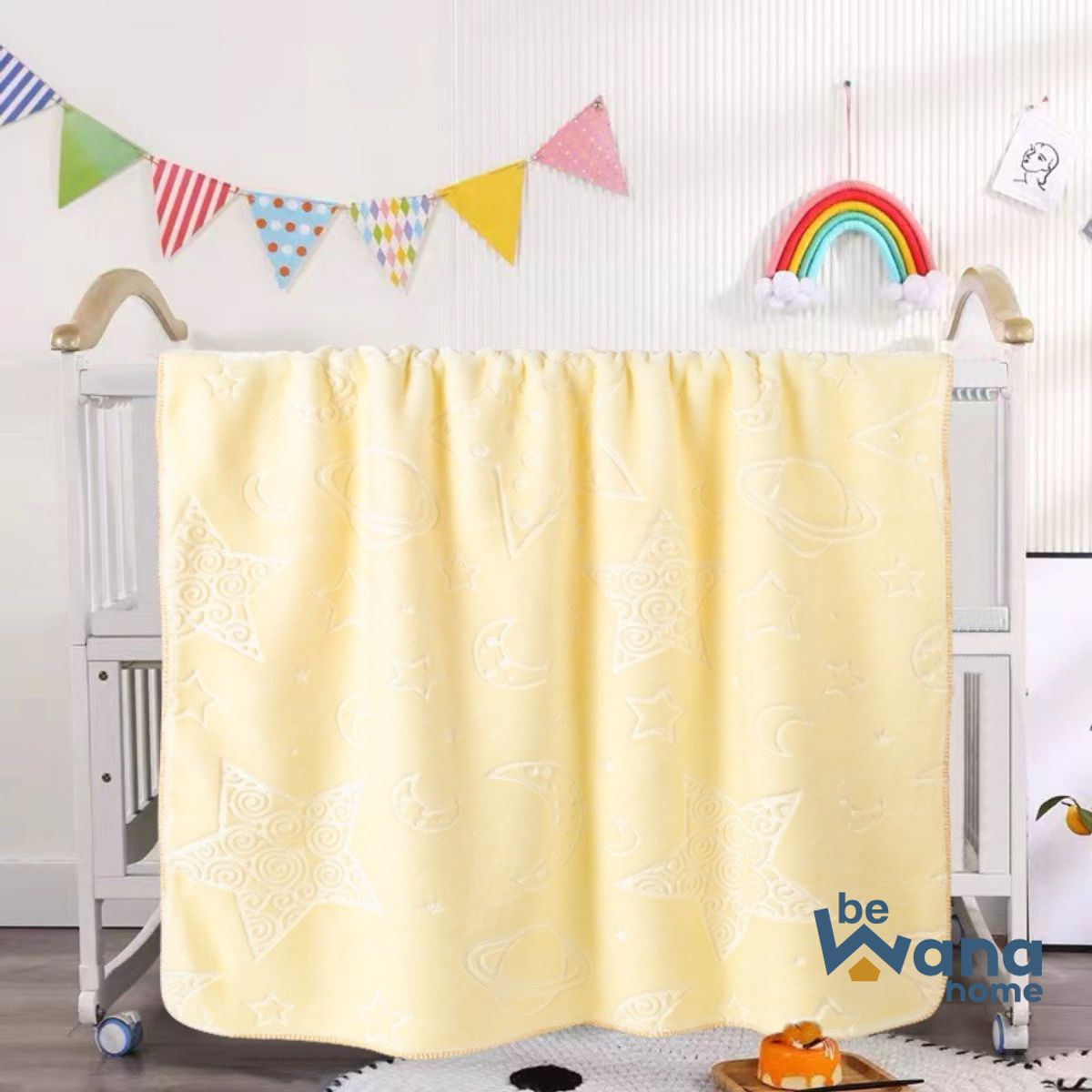 CASATEX - Manta para Bebe Suave Polar Alto Relieve Crema