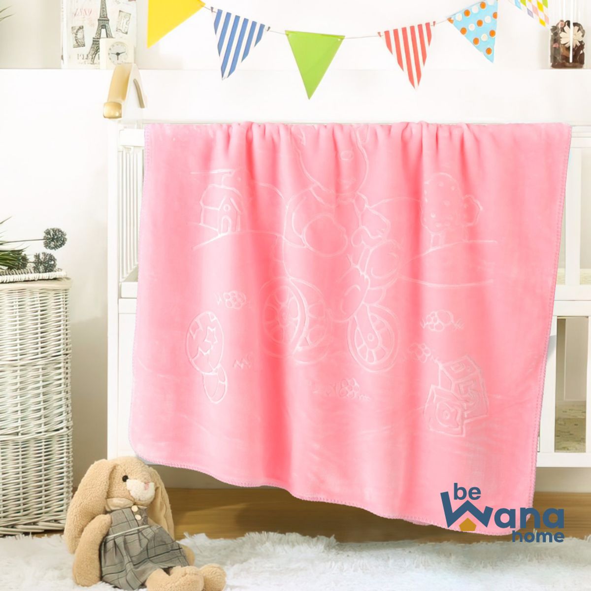 CASATEX - Manta para Bebe Suave Polar Alto Relieve Pink