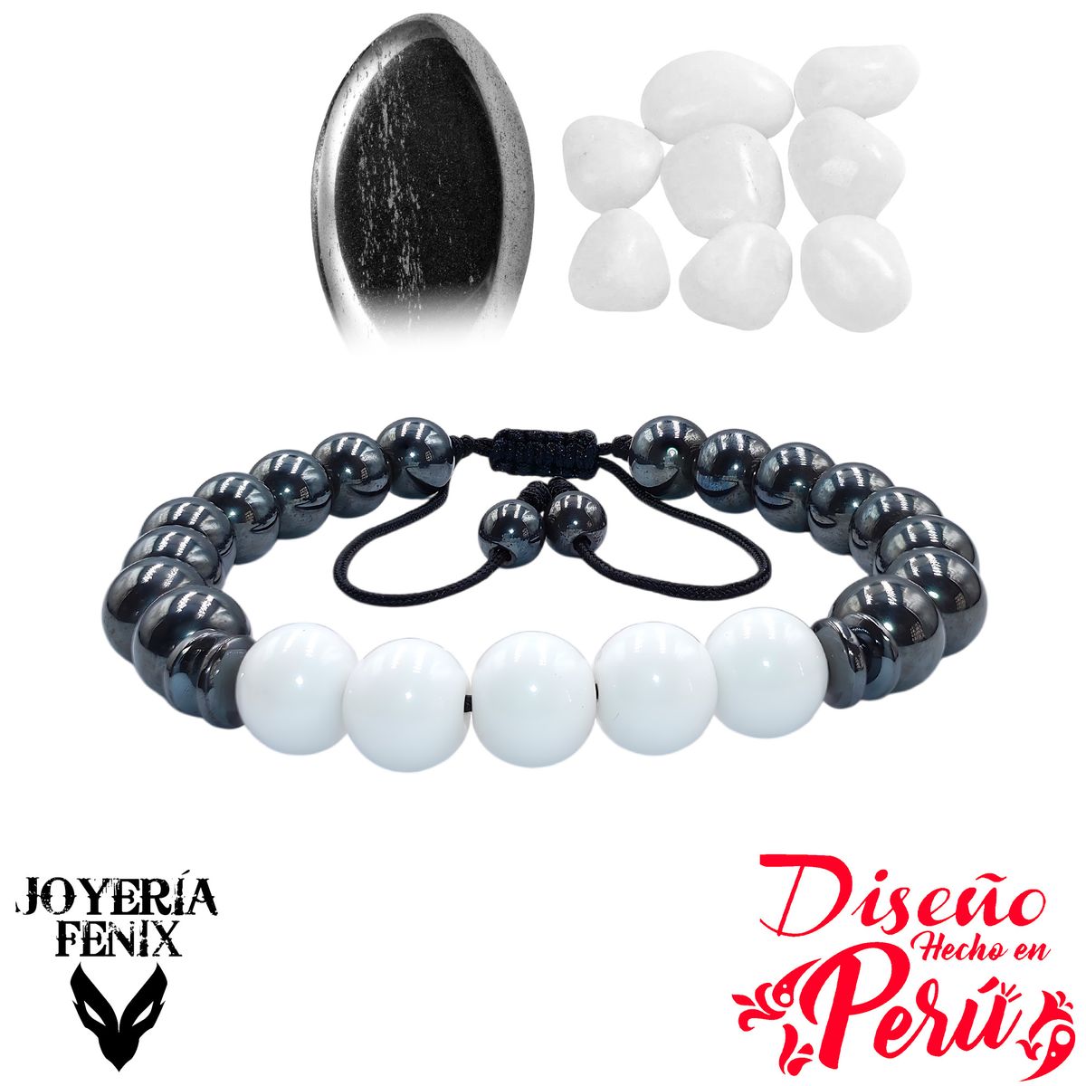 JOYERIA FENIX - Pulsera Doble Protección Hematite - Joyería Fenix