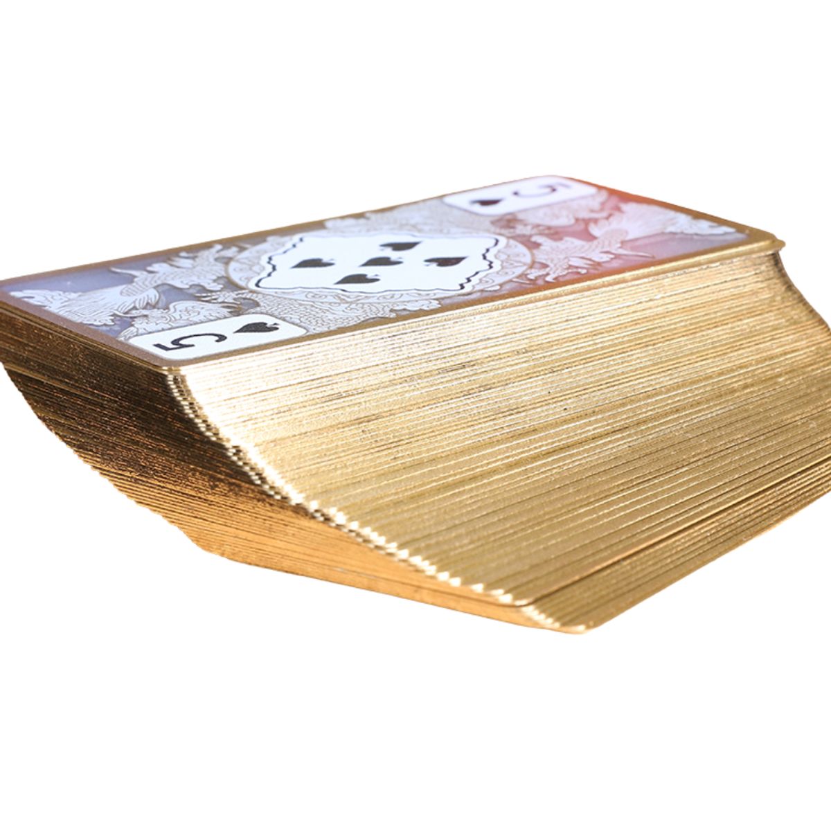 GENERICO - Cartas Poker Dragon Impermeable Plastico Transparente Dorado