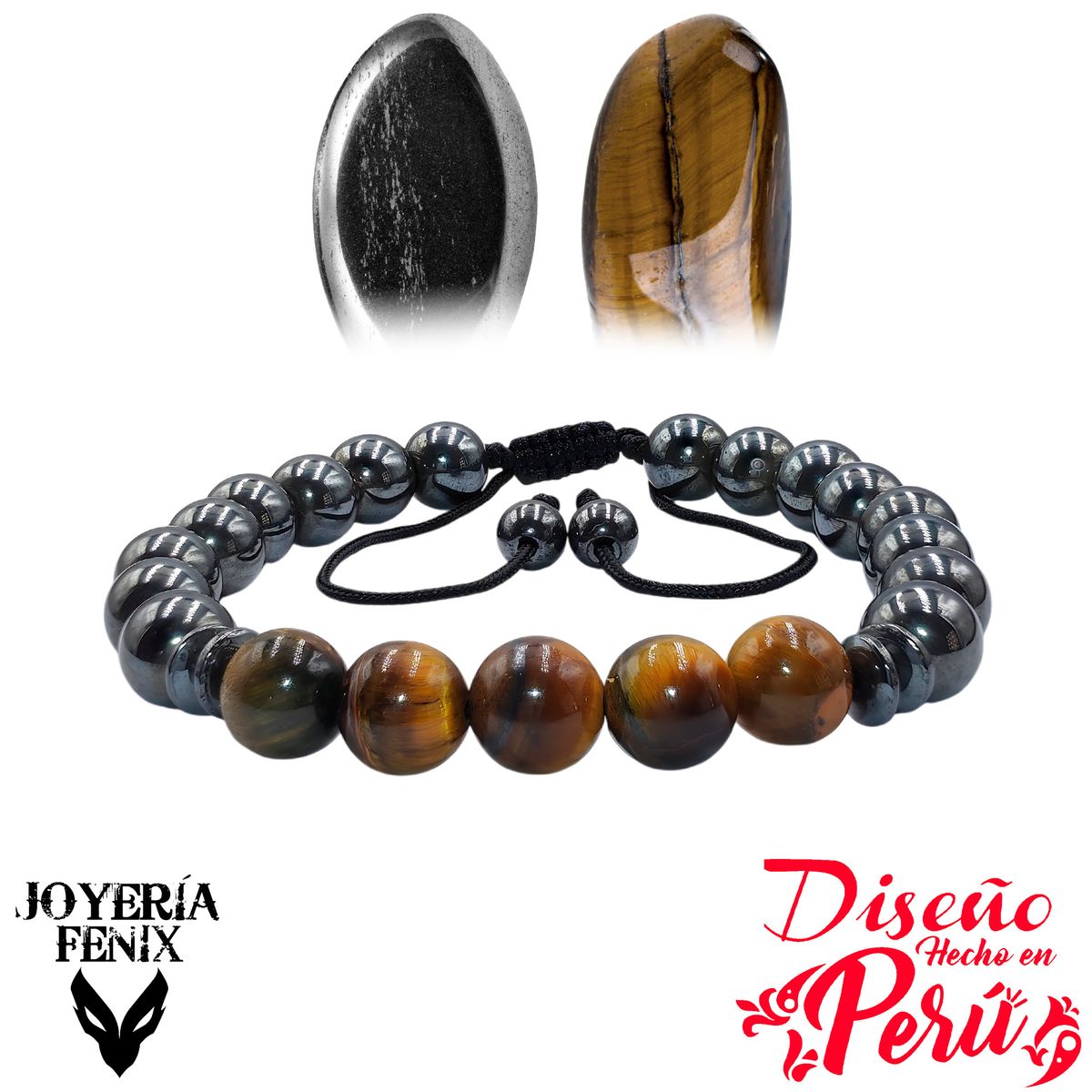 JOYERIA FENIX - Pulsera Doble Protección Hematite - Joyería Fenix