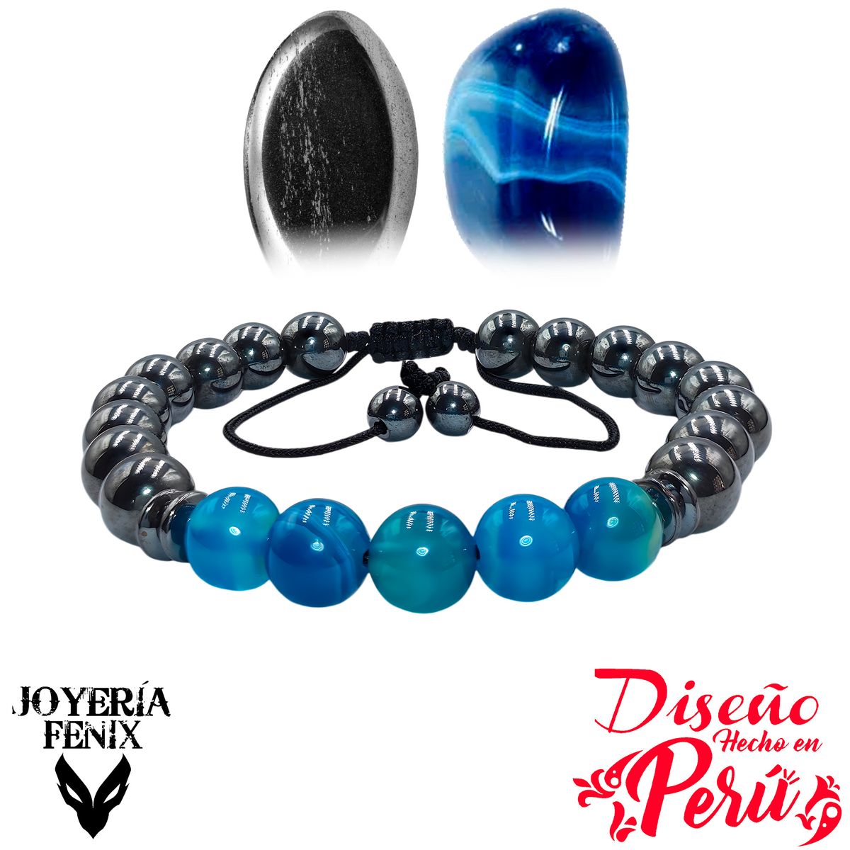 JOYERIA FENIX - Pulsera Doble Protección Hematite - Joyería Fenix