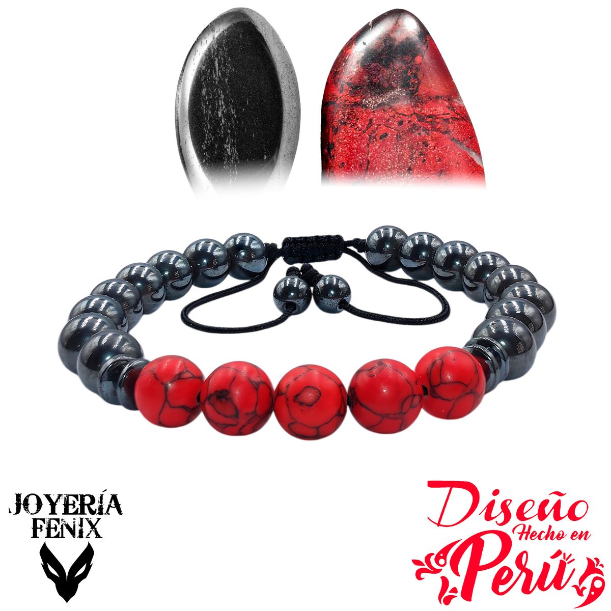 JOYERIA FENIX - Pulsera Doble Protección Hematite - Joyería Fenix